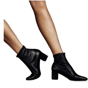 Tamra Mellon leather sock heeled boots